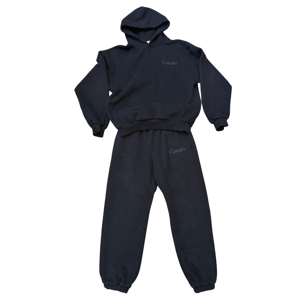 Comfrt Black Sweatsuit Set Womens Size M